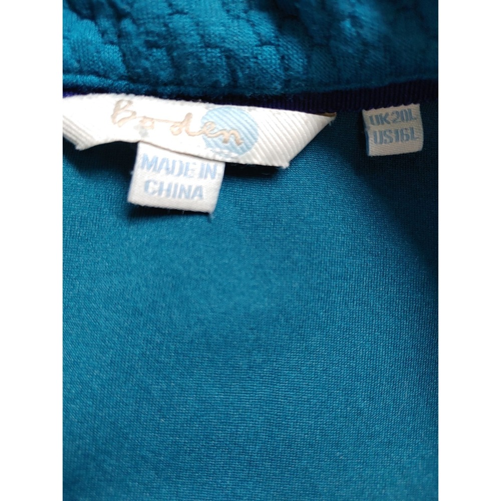 Vtg Boden 60s Shift Dress Womens Sz 16L Ottoman Textured Knit Pockets Gorpcore - Picture 3 of 8
